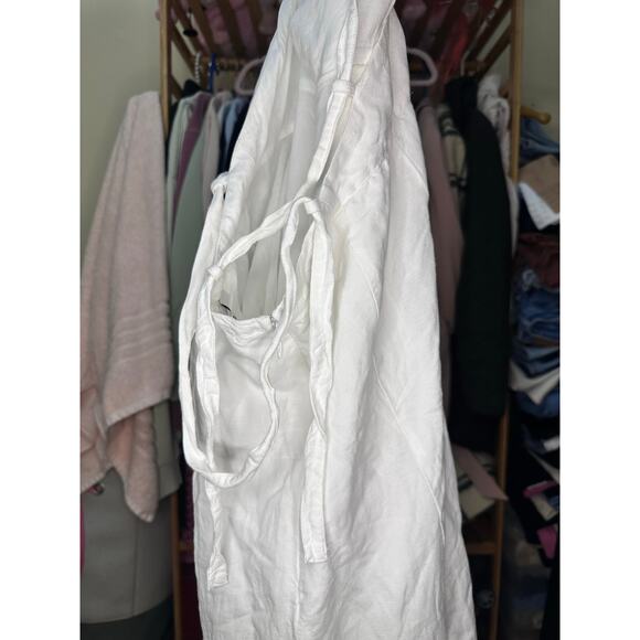 Madewell Embroidered Eyelet Tie Back Cami Midi Dress Size 10 White - Picture 12 of 15